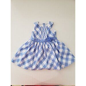 Carter's Just one you, baby girl's dress, baby blue and white, size 9M